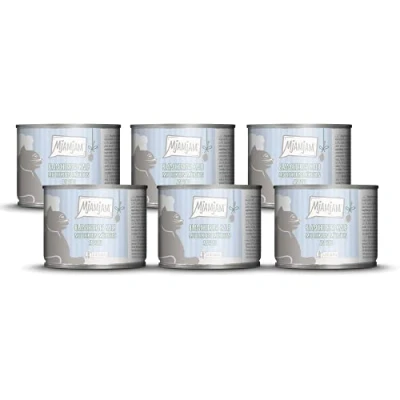 Afbeelding van MjAMjAM premium natvoer voor katten geblancheerd kalf met heerlijke worteltjes in saus, pak van 6 (6 x 185 g), graanvrij extra vlees
