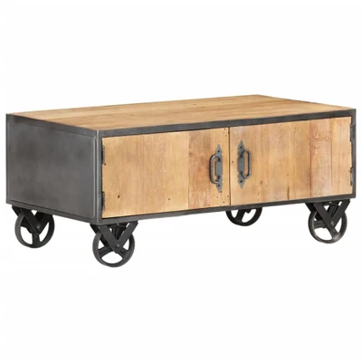 Afbeelding van Salontafel 90x50x39 cm massief gerecycled hout