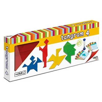 Afbeelding van Cayro Houten Tangram Spel Puzzelspel 1 4 Spelers Geschikt vanaf 7 Jaar