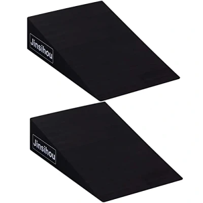 Afbeelding van Squat Wedge Ramp Antislip YOGA Pilates Blok Slant Board Kalf Brancard, Heavy Duty 2 stks EVA Foam Voet Enkel Knie Stretcher Been Extender, Helling Platform Voor Hiel Verhoogde en Kuit
