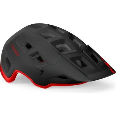 Afbeelding van MET Terranova Fietshelm Maat M Black Red Matt Glossy