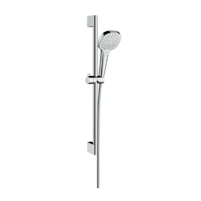 Afbeelding van Hansgrohe croma select e multi ecosmart glijstangset 65 cm met handdouche glijstang 65cm en doucheslang 1600 wit chroom 26581400