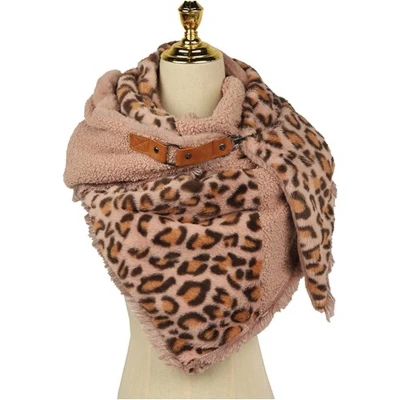 Afbeelding van Sjaal Kaprun Vachtsjaal Omslagdoek Teddy/Faux Fur Panter Rose
