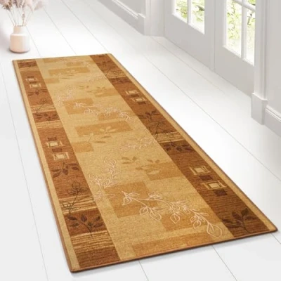 Afbeelding van Floordirekt Tapijtloper, met patroon, fijn weefsel, vintage, oriëntaals, 80 x 250 cm, accent beige