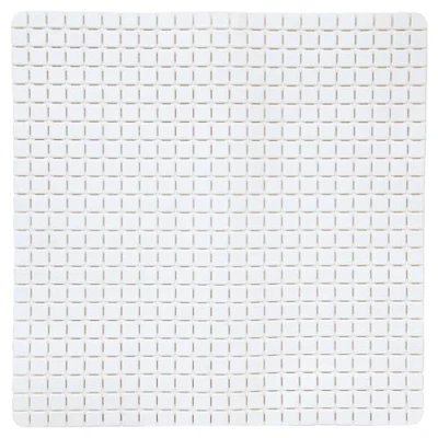 Afbeelding van MSV Douche/bad anti slip mat badkamer rubber ivoor wit 54 x cm Badmatjes