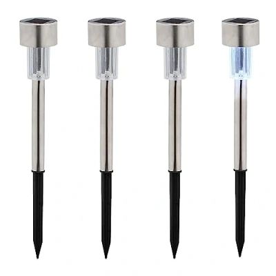 Afbeelding van Relaxdays solarlampen set led tuinlamp buitenlamp zonne energie tuinverlichting Pak van 4
