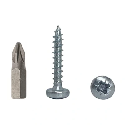 Afbeelding van 50 stuks DIN 7981 verzinkt staal 4,5 x 25 mm houtschroeven, spaanplaatschroeven met pankop, universele Pozi aandrijfschroef (50, mm)