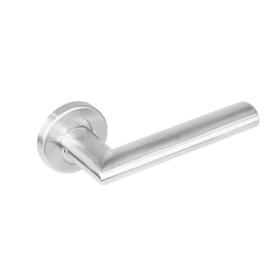 Afbeelding van Deurklink Girona op rozet met 7mm nok geborsteld RVS