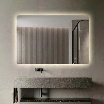 Afbeelding van Saniclear Aspen spiegel 100x70cm met LED verlichting en spiegelverwarming