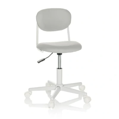 Afbeelding van hjh OFFICE Kinder bureaustoel KIDDY BASE I Stof Grijs