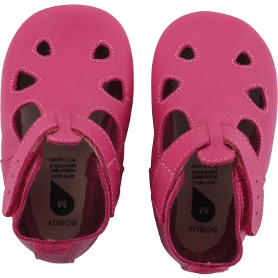 Afbeelding van Bobux Soft Soles Zap pink Babyslofjes EU 18