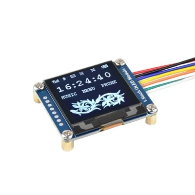 Afbeelding van Waveshare 1.5inch OLED Display Module 128x128 Pixels 16 bit Grey Level with Embedded Controller Communicating via SPI or I2C Interface