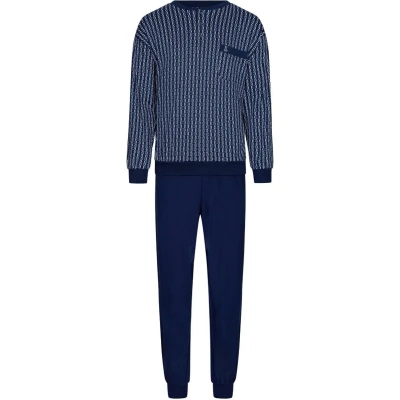 Afbeelding van Warme Robson heren pyjama Blauw Maat 50