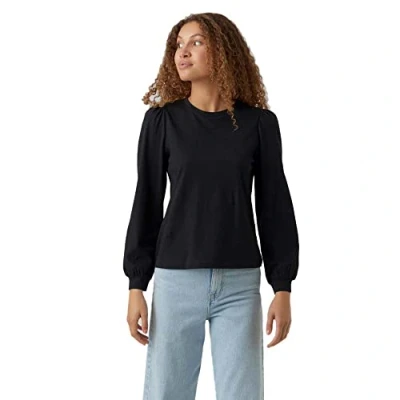 Afbeelding van AWARE by VERO MODA trui VMKERRY van biologisch katoen zwart