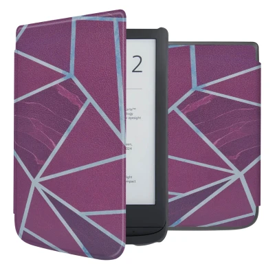 Afbeelding van Pocketbook Basic Lux 4 Hoes: iMoshion Design Sleepcover Bookcase zonder stand Bordeaux Graphic Kunstleder E Reader Hoezen