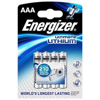Afbeelding van Energizer Ultimate lithium batterij AAA Micro 1,5 Volt in 4 pack