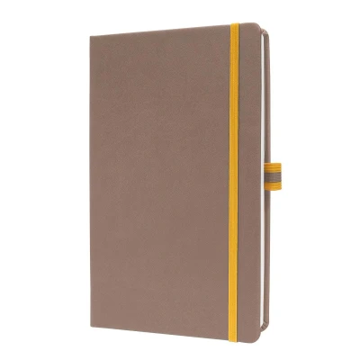 Afbeelding van Sigel notitieboek Linescape A5 bruin gelinieerd hardcover SI LS103