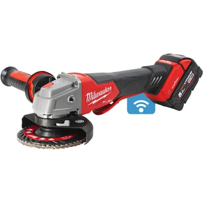 Afbeelding van Milwaukee M18 ONEFSAG125XPDB 502X FUEL ONE KEY 125 mm haakse slijper met peddelschakelaar en rem set (2x 5,0Ah accu) in HD Box