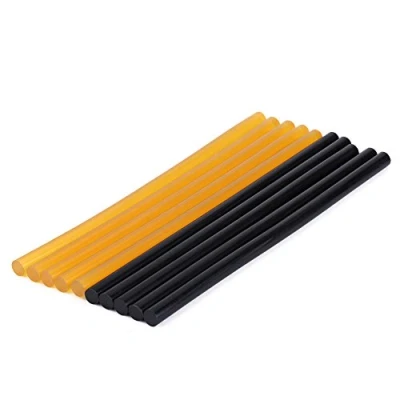 Afbeelding van Keenso 10 stuks smeltlijmstiften Paintless Dent Repair Tools Voor autoreparatie deukverwijderingsgereedschap kits 11 mm x 270 5 verpakkingen zwart en geel Lijmstrip Uitdeuken Zonder Spuiten