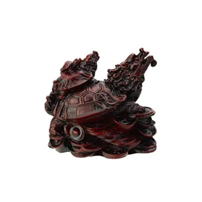 Afbeelding van lachineuse Draken schildpad, ivoorkleurig geluk, succes en bescherming, rood