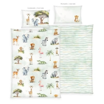 Afbeelding van babybest® Safari Flanellen beddengoed 100x135cm