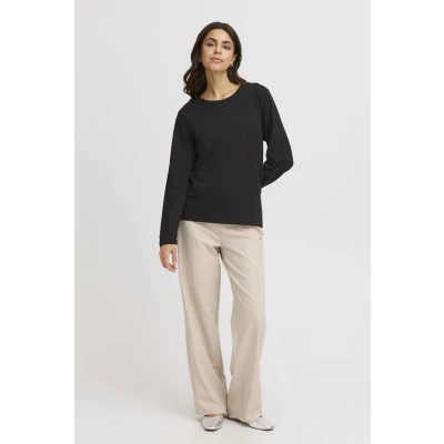 Afbeelding van Fransa Zashoulder TEE 5 Longsleeve, Dames, Maat: XXL, Black