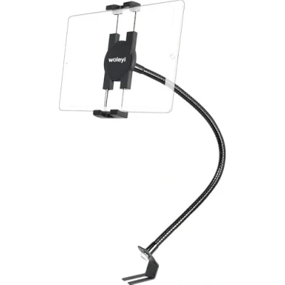 Afbeelding van Vrachtwagen/Auto Stoel Rail Tablet Houder, woleyi Auto Vloer iPad &amp; Telefoon Mount Zware met Lange Zwanenhals [360 Draaibare] voor Pro Air Mini, Galaxy Tabs, Huawei, iPhone (4 11&quot;)
