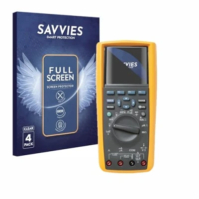 Afbeelding van Savvies Screenprotector voor Fluke MultiMeter 289 Folie Beschermfolie transparant volledig dekking (4 Stuks)