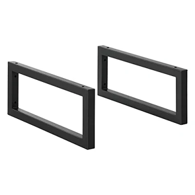 Afbeelding van Ophangbeugel voor wastafelblad set van 2 zwart mat 50x20 cm
