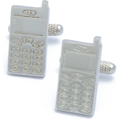 Afbeelding van Manchetknopen Mobiele Telefoon Old School Zilverkleurig