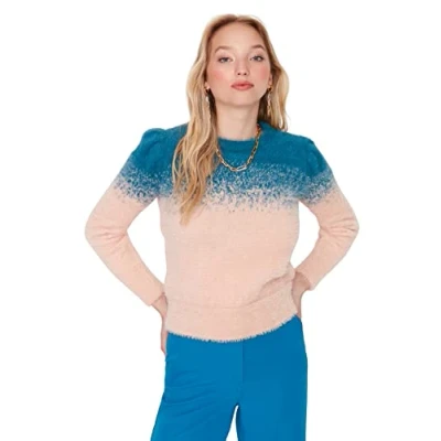 Afbeelding van Trendyol Donkergroene Gebreide Trui Met Baard/Verentouw Twoaw22Kz0092