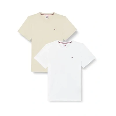 Afbeelding van Tommy Jeans SLIM TEE 2 PACK Tshirt basic, Heren, Maat: 44, Newsprint/white