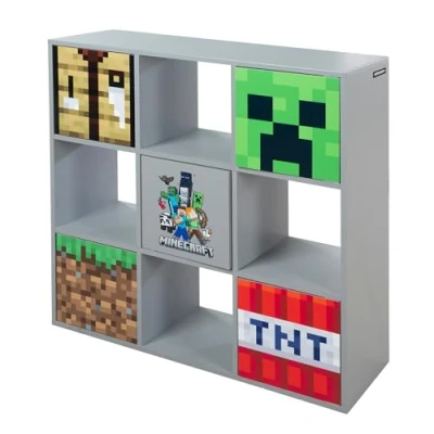 Afbeelding van phoenix group Minecraft 3 x plank, ruimteverdeler met deuren en open vakken