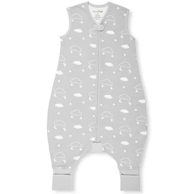 Afbeelding van Mama Cheetah Babyslaapzak met voeten, 2T, 1,0 TOG, biologisch katoen pijpen, voor wandelaars 2 weg ritssluiting, slaapzak meisjes en jongens, 1 verpakking vroege wandelaar, medium