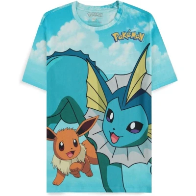 Afbeelding van Pokémon Eevee Evolutions Digital AOP Heren T shirt M Blauw