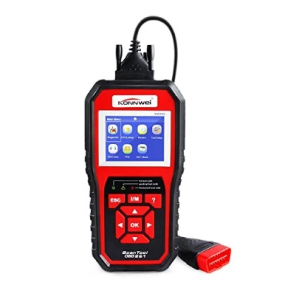 Afbeelding van KONNWEI KW850 Verbeterde OBD II Scan Tool Check Engine Reader Automotive Car Code lezer, Kleurenscherm Volledige OBD2/EOBD functie Diagnostische Scanner met O2 sensortest, I/M gereedheid (rood)