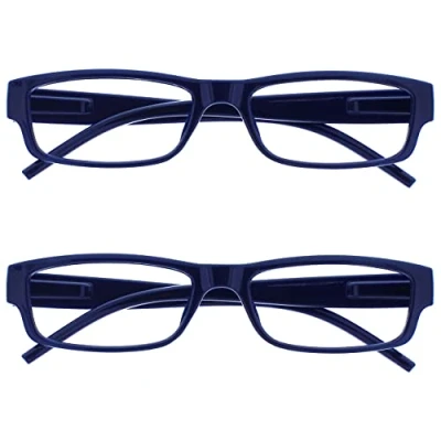 Afbeelding van Leesbril Blauw Zwart Lichtgewicht Comfortabel Lezers Waarde 2 Stuks Mannen Vrouwen RR32 3 +3,50