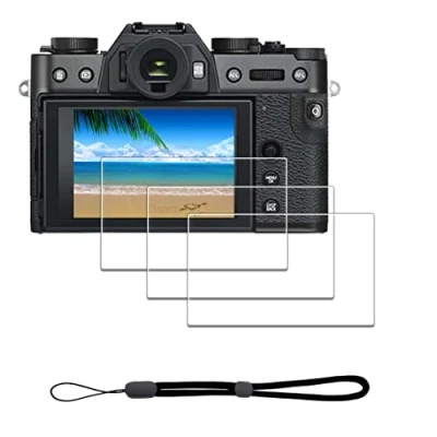 Afbeelding van iDaPro Displaybeschermfolie voor Fujifilm X T30 II T30II Fuji Mark + polsband [3 1 stuk] beschermglas gehard glas screen protector 9H hardheid
