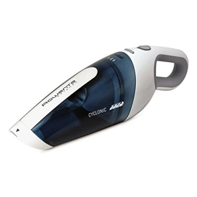 Afbeelding van Rowenta AC4461 Extenso Cyclonic Handstofzuiger, 4,8 V, 375 ml stofopname, vier batterijen, met borstelopzetstuk, bedrijfstijd 11 min, blauw/wit