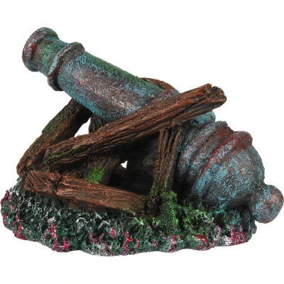 Afbeelding van Aqua Della Aquariumdecoratie Vissen Gebroken Kanon 16,5x12,5x10,5cm 1st