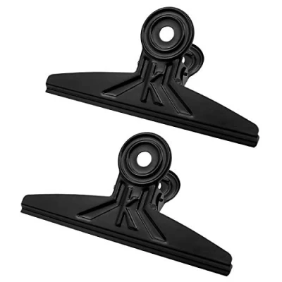Afbeelding van Coideal Extra grote Bulldog Clips 2 stuks 20 cm lange Jumbo XL Bull Binder Paperclip Klemmen voor Kantoor (zwart, 7 7/8 inch)