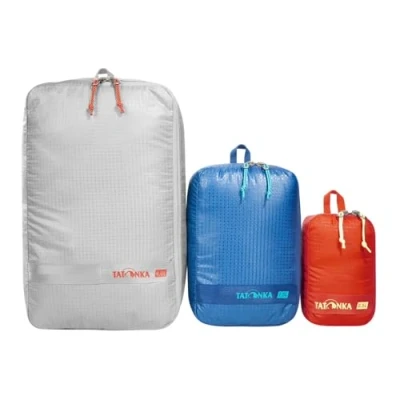 Afbeelding van Tatonka Pakkubussen stufzak Zip Set 3 Ultralichte en ruimtebesparende draagtas met ritssluiting zakken in verschillende maten (grijs/blauw/zwart)