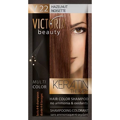 Afbeelding van Victoria Beauty Haarverf Shampoo V22 Hazelnut (hazelnoot) 40 ml