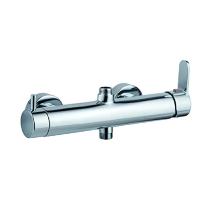 Afbeelding van Wirquin 60721398 mechanische mengkraan rond messing 1/2 inch hoge uitlaat, verchroomd
