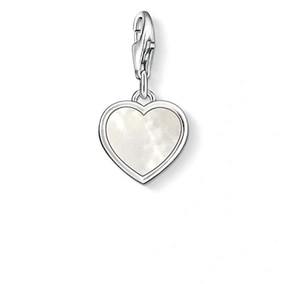 Afbeelding van Thomas Sabo Bedelhanger voor dames, parelmoer, hart, 925 Sterling zilver, 0920 029 14, Parelmoer