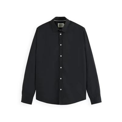 Afbeelding van Scotch &amp; Soda regular fit overhemd met logo zwart