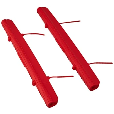 Afbeelding van KitchenCraft MasterClass Universele Siliconen Ovenrekbeschermers 2 Stuks Eenvoudig in Gebruik 31 x 3,5 Centimeter