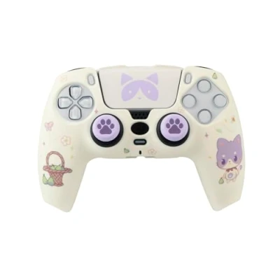 Afbeelding van TANOOKI Maneki Combo Pack Skin Controller PS5 Hard Case + Grips Touchpad Sticker voor DualSense, Cat Cute, Kit Accessoires Playstation 5