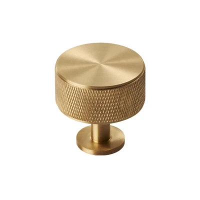 Afbeelding van Fingertip Designs Kastknop radio &quot;Knurled&quot; satijn messing