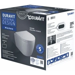 Afbeelding van Duravit Me by Starck Compact wandcloset Rimless combipack met